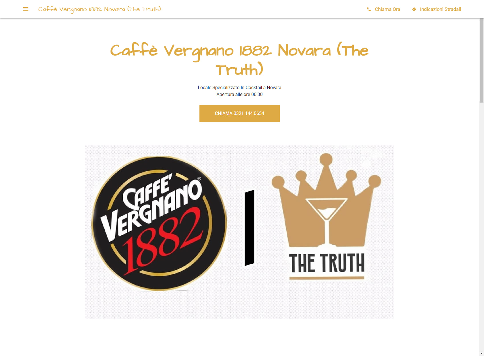 Caffè Vergnano 1882 Novara (The Truth)