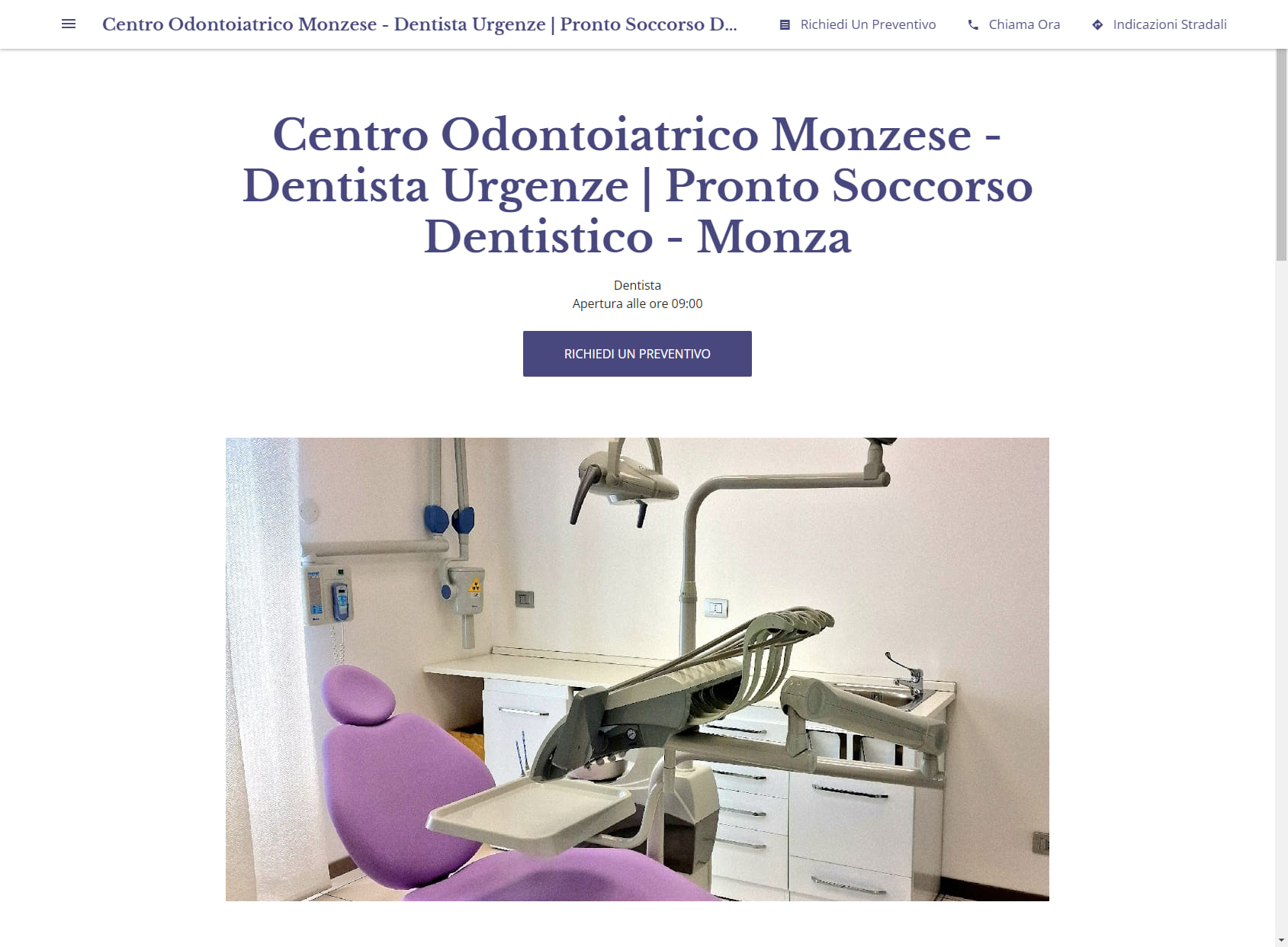 Centro Odontoiatrico Monzese - Dentista Urgenze | Pronto Soccorso Dentistico - Monza