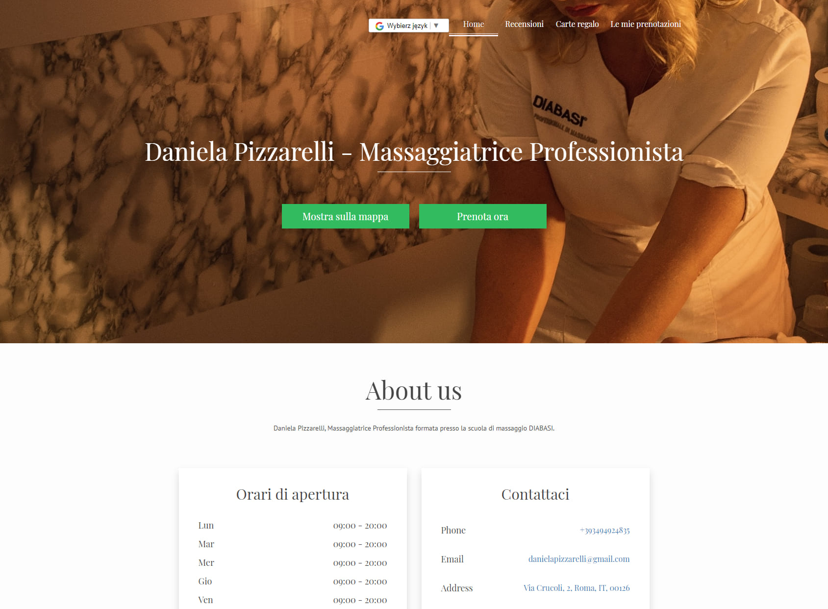 Daniela Pizzarelli Massaggi
