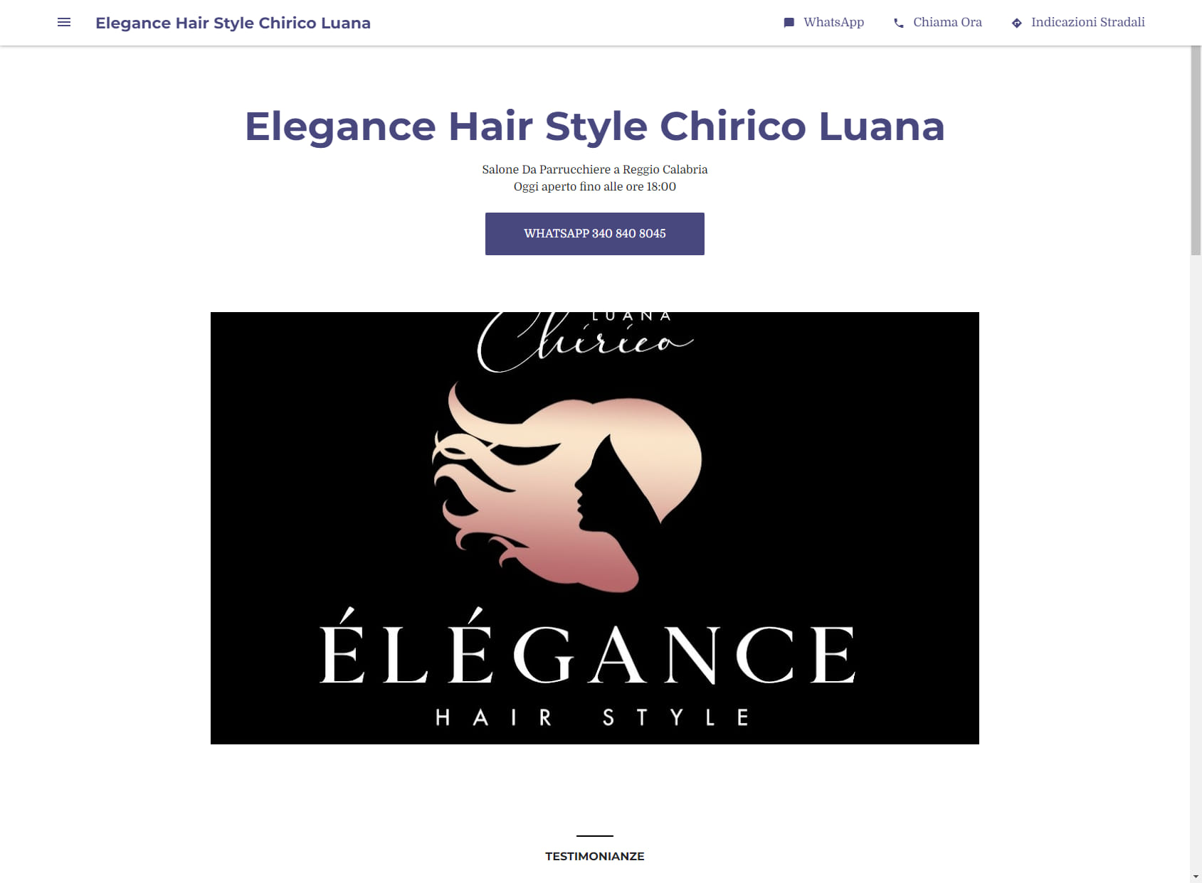 Elegance Hair Style Chirico Luana