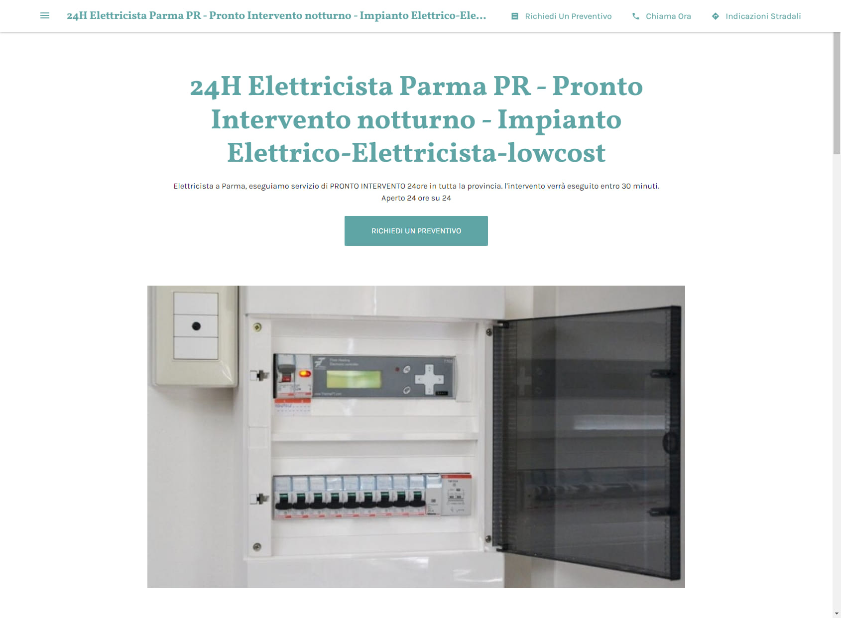24H Elettricista Parma PR - Pronto Intervento notturno - Impianto Elettrico-Elettricista-lowcost