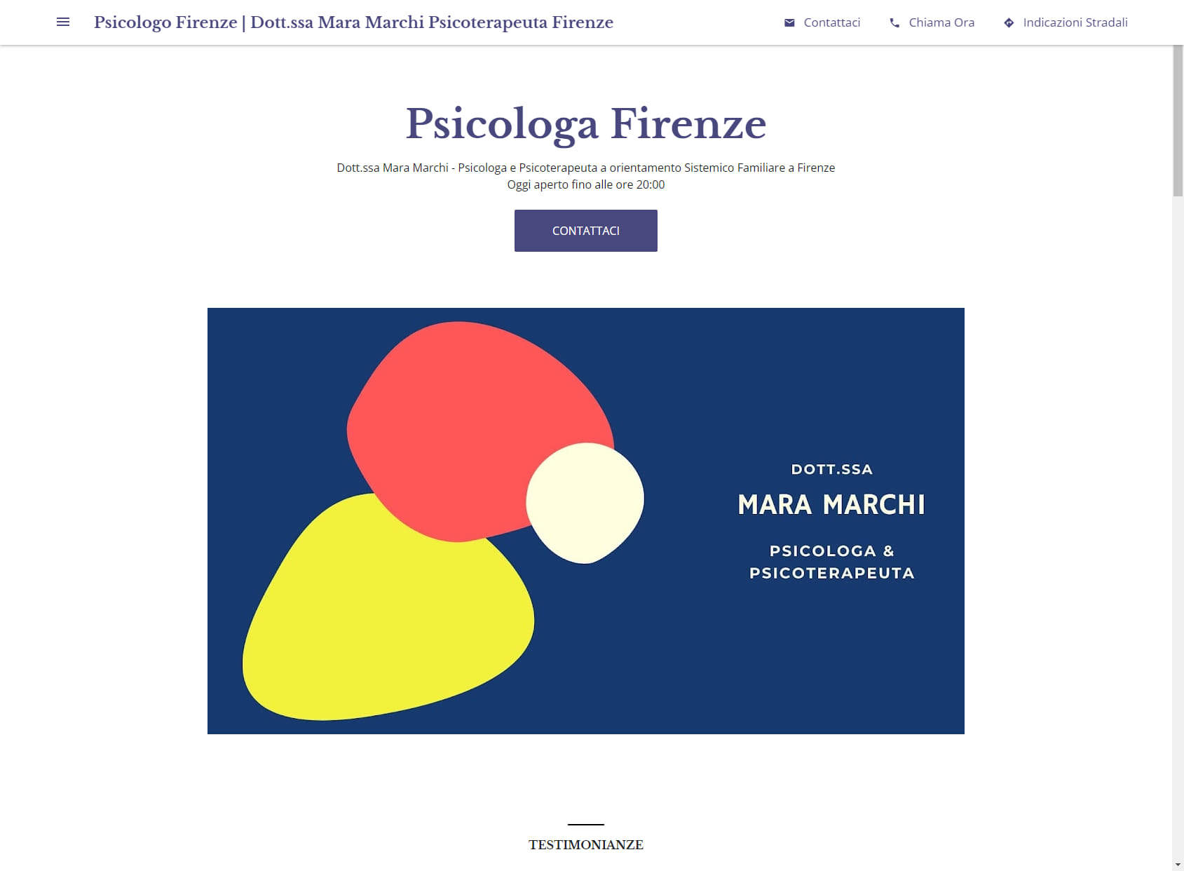 Psicologo Firenze | Dott.ssa Mara Marchi Psicoterapeuta Firenze