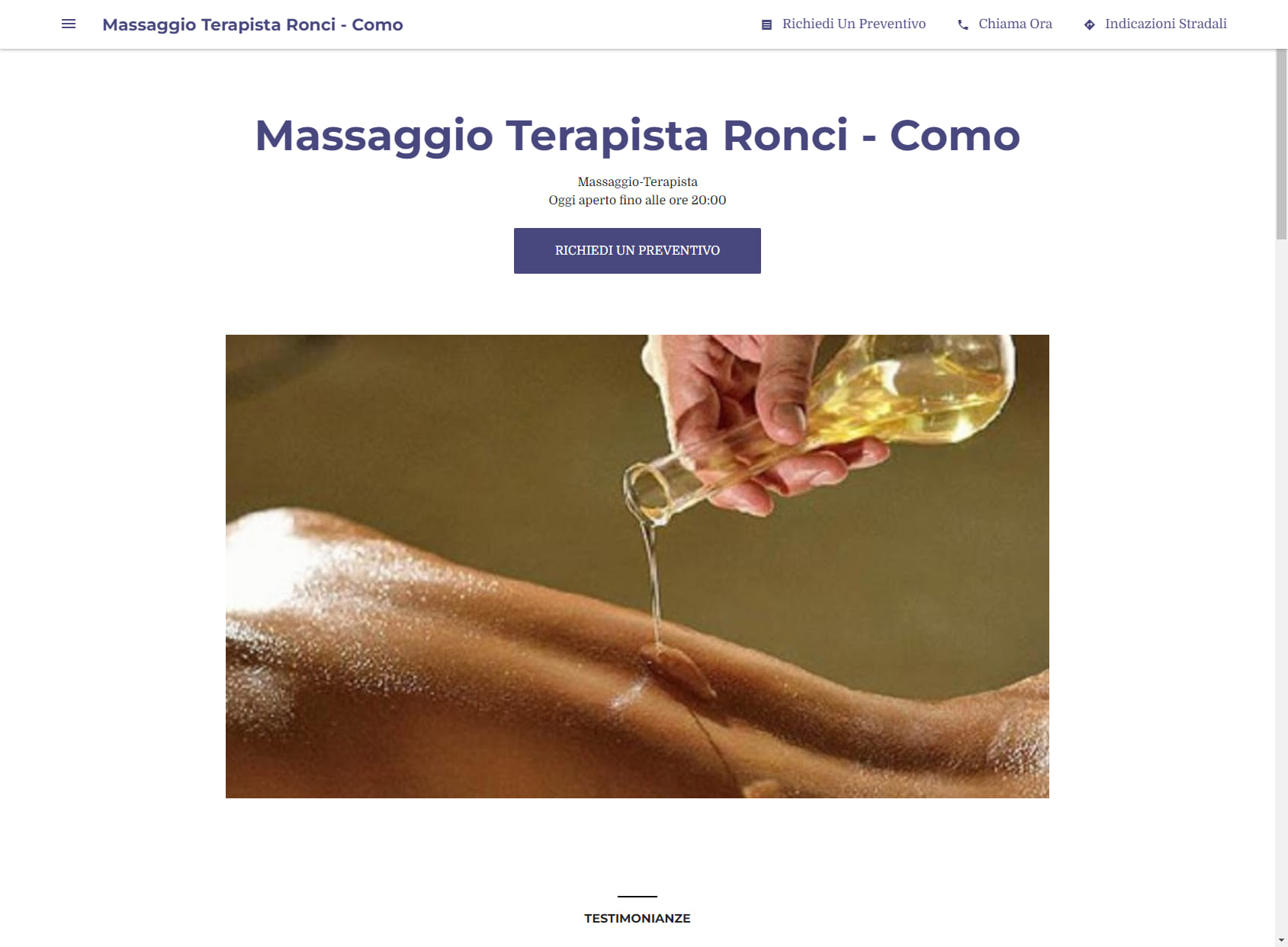 Massaggio Terapista Ronci - Como