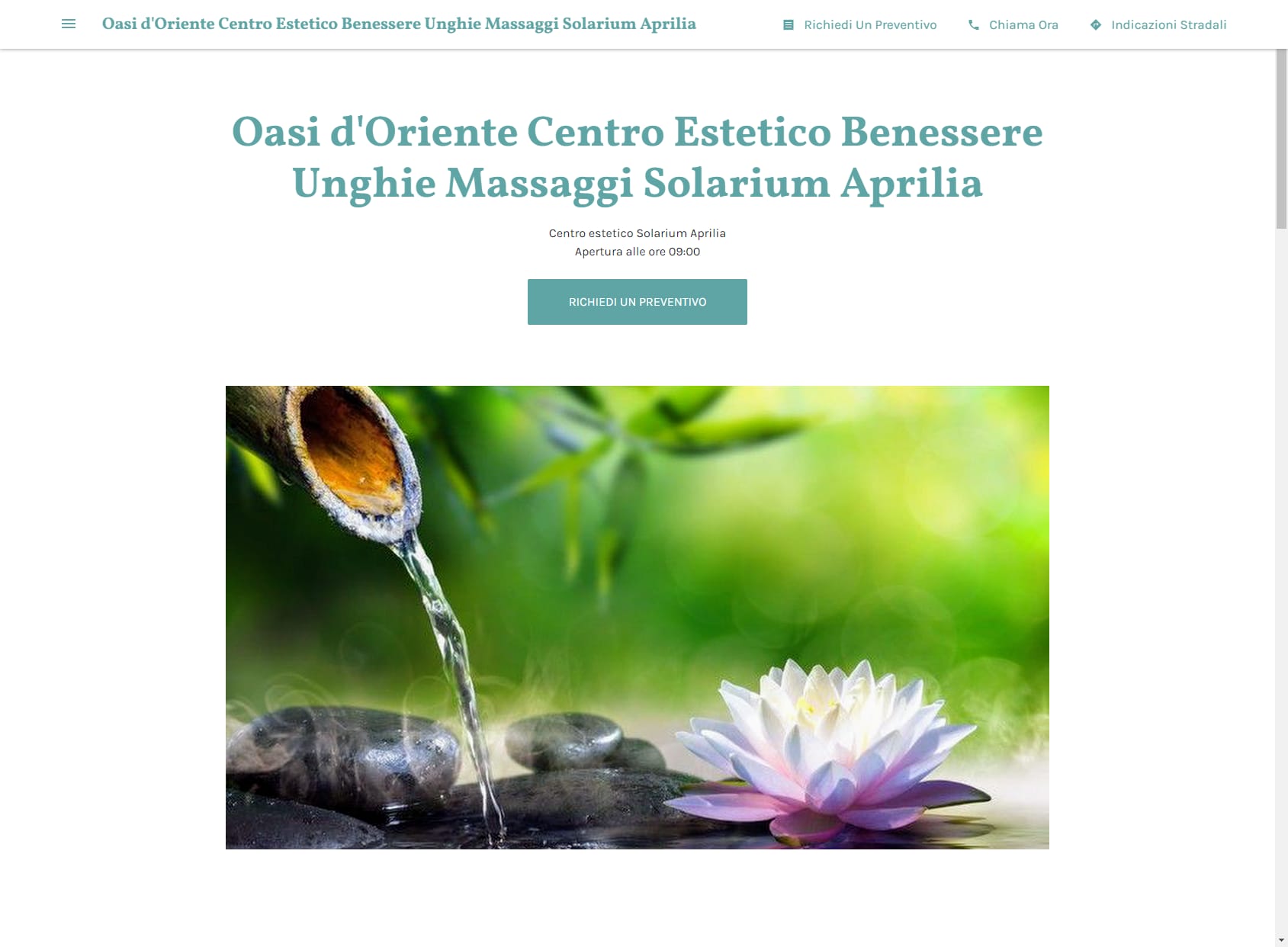 Oasi d'Oriente Centro Estetico Benessere Unghie Massaggi Solarium Aprilia