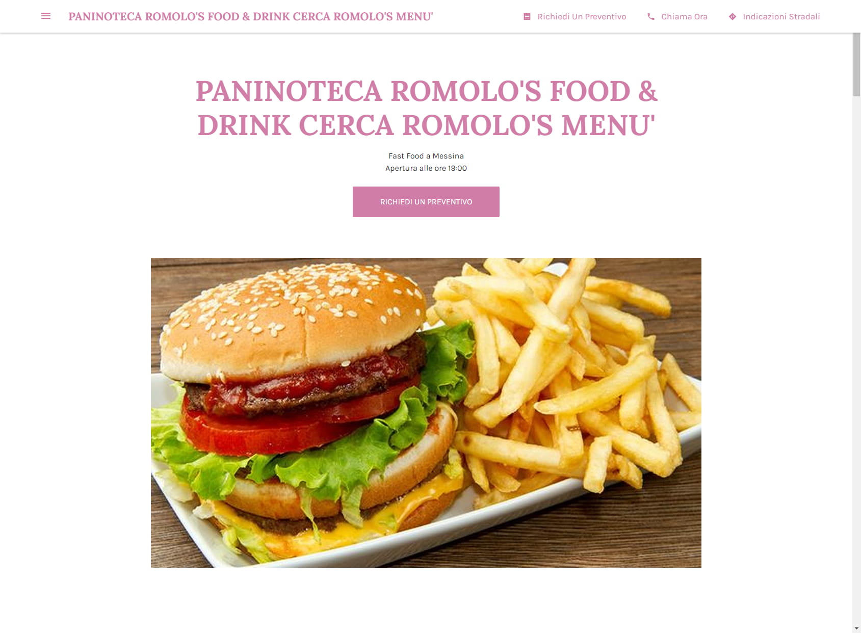 PANINOTECA ROMOLO'S FOOD & DRINK CERCA ROMOLO'S MENU'