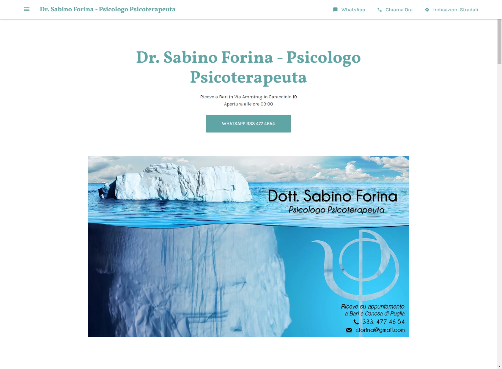 Dr. Sabino Forina - Psicologo Psicoterapeuta