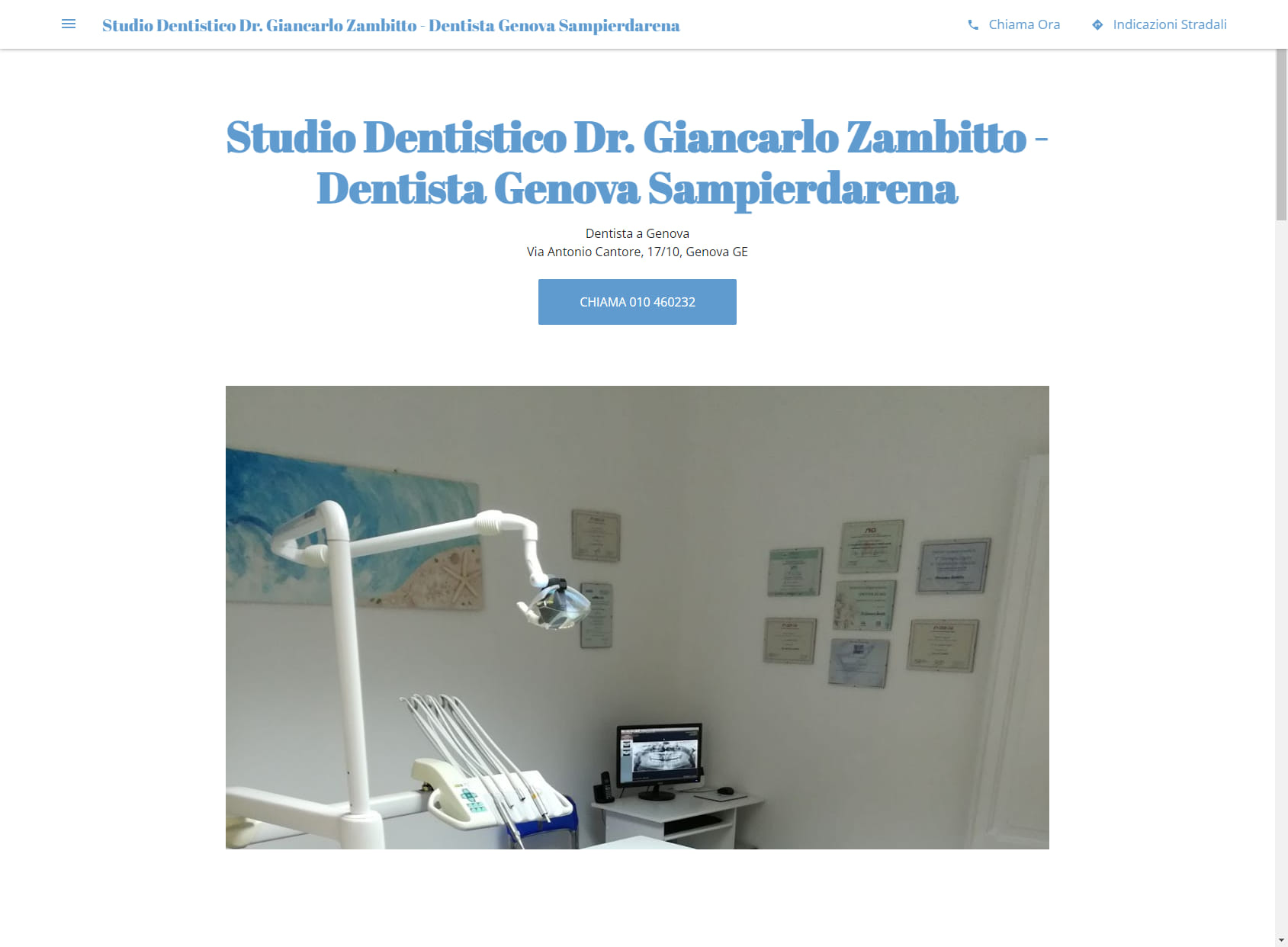 Studio Dentistico Dr. Giancarlo Zambitto - Dentista Genova Sampierdarena