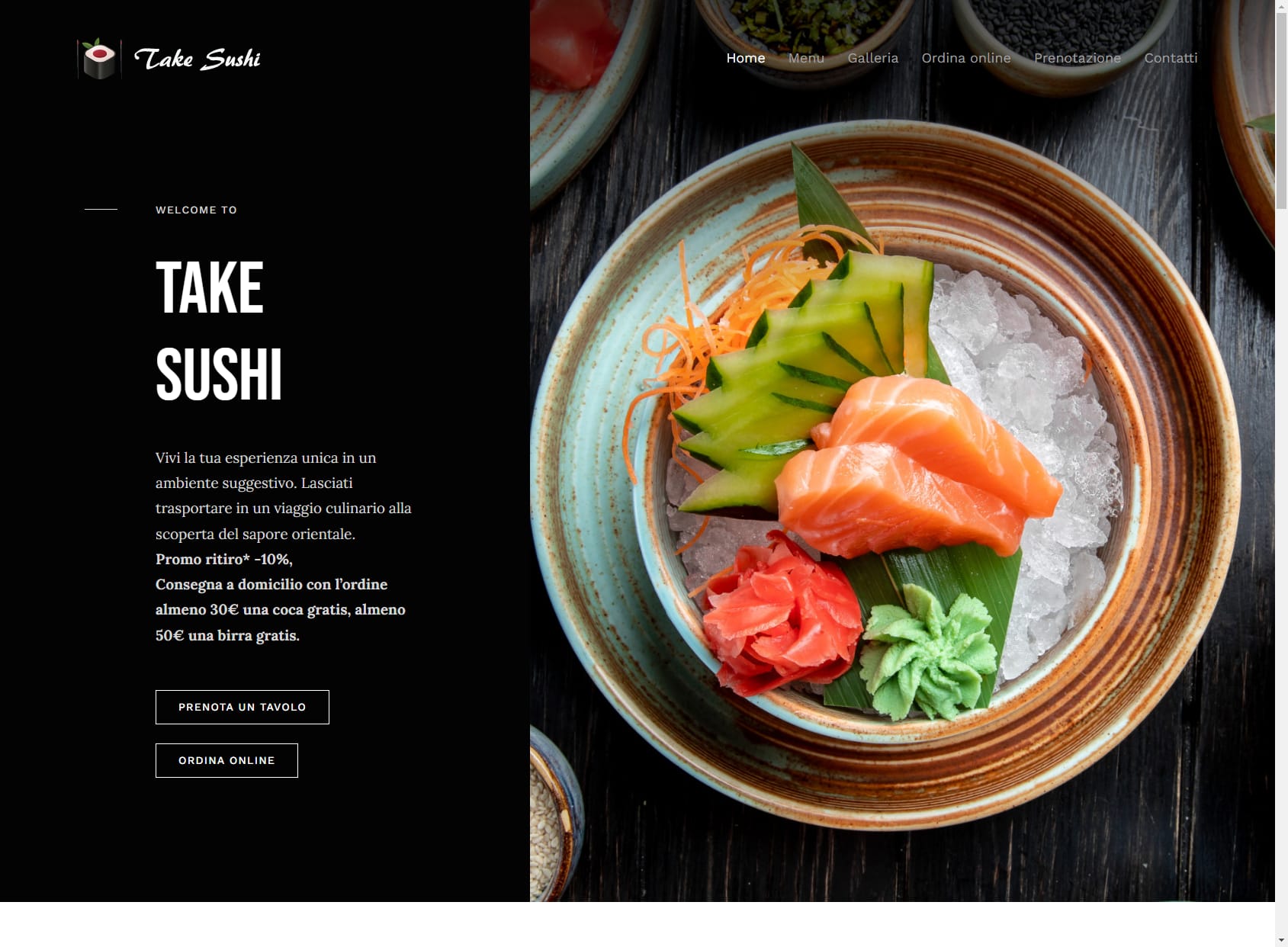 Take Sushi chiamare per prenotare grazie