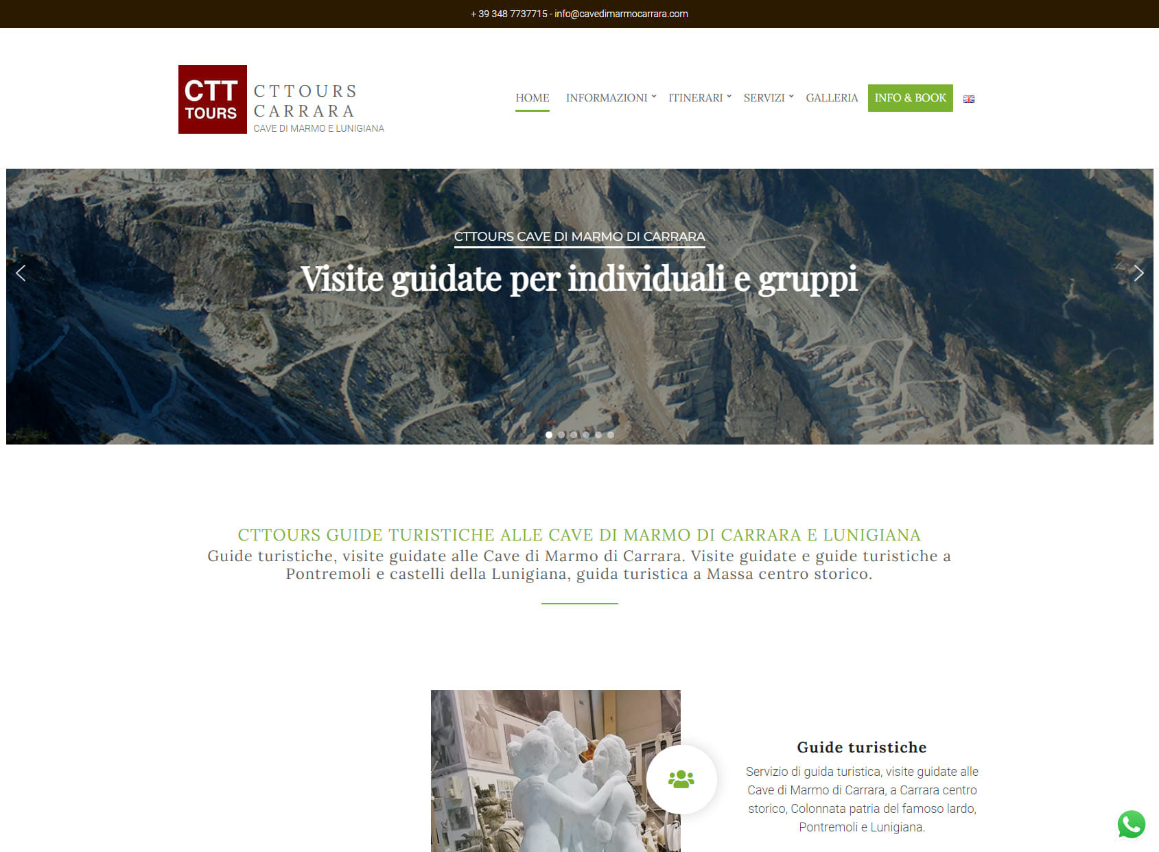 CTTours - Visite guidate su prenotazione alle cave di marmo di Carrara - Carrara marble quarries tours