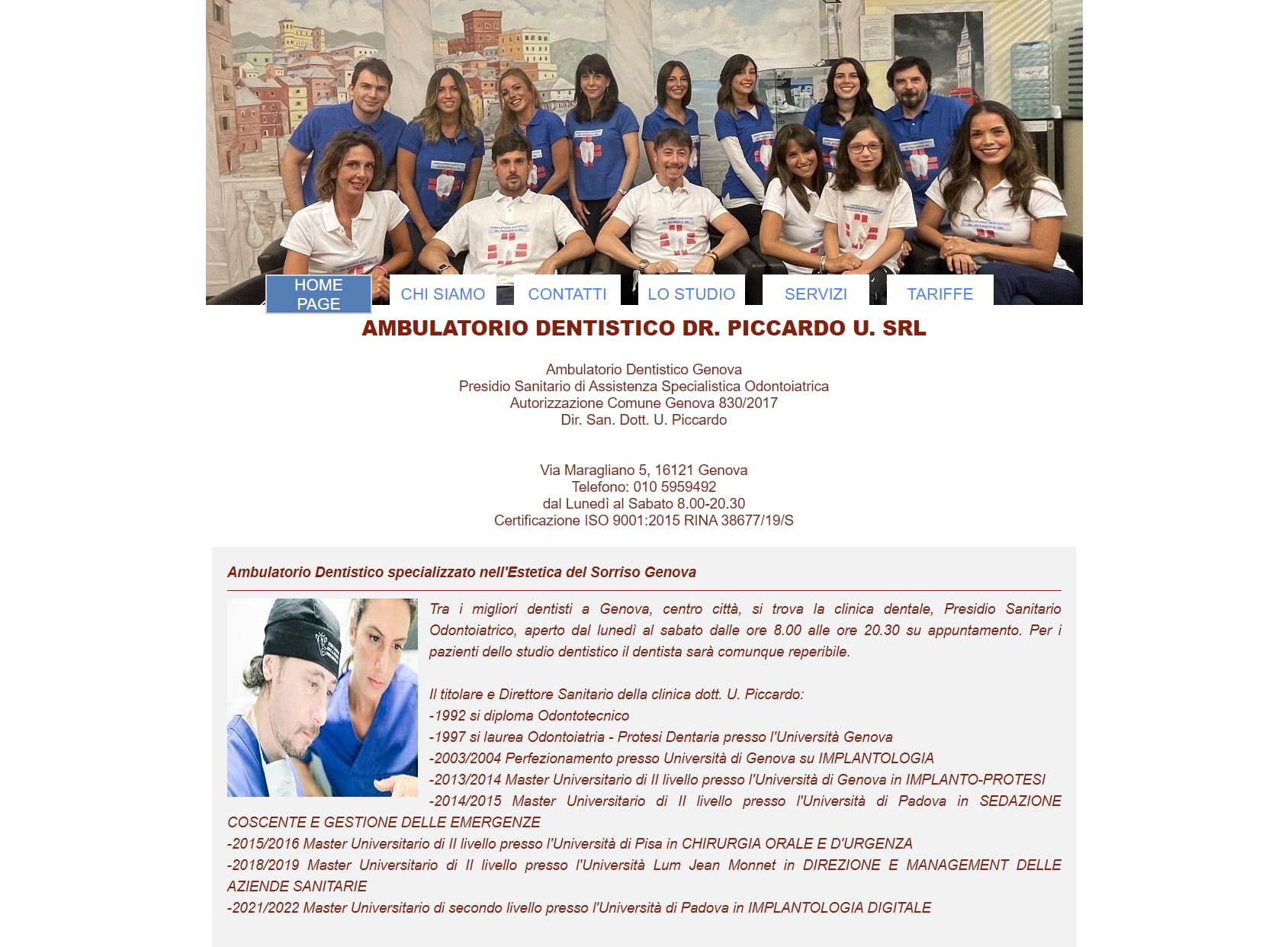 Dott. U. Piccardo, Genoa Dental Implantology