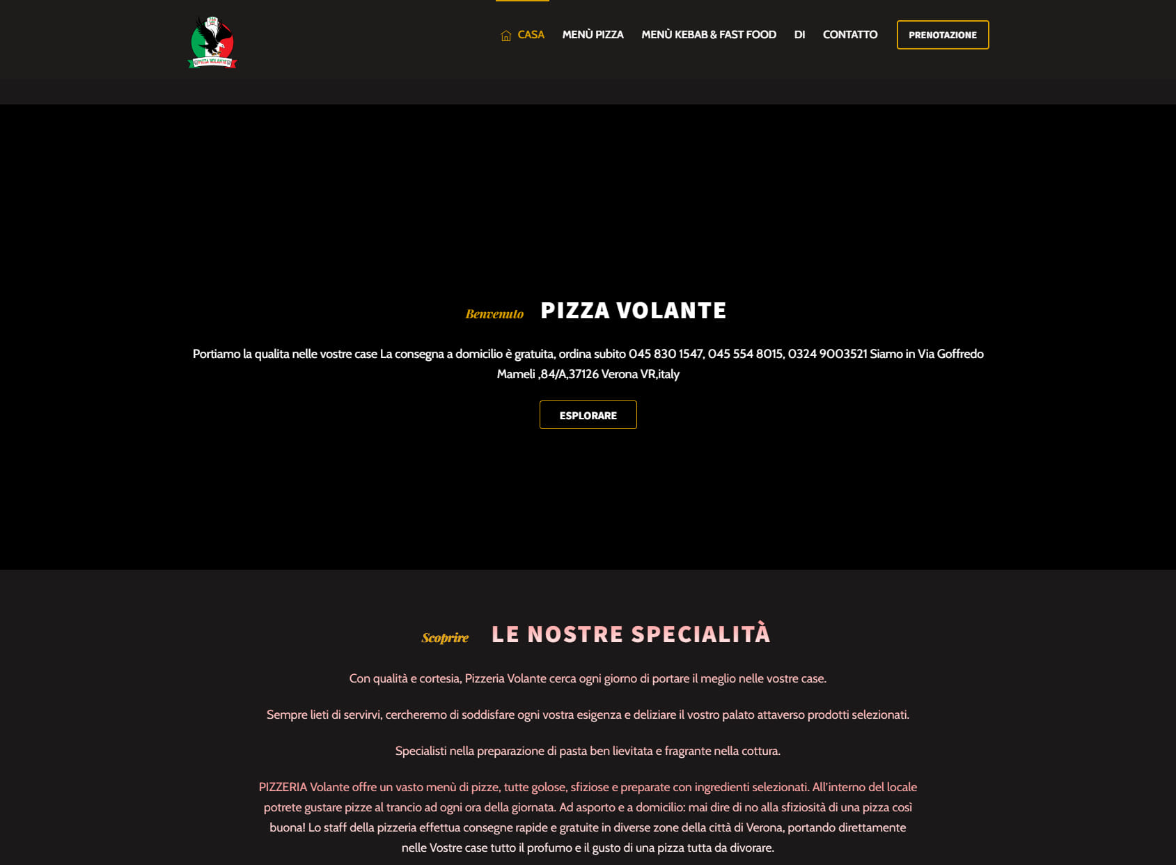 Pizza Volante Kebab Verona
