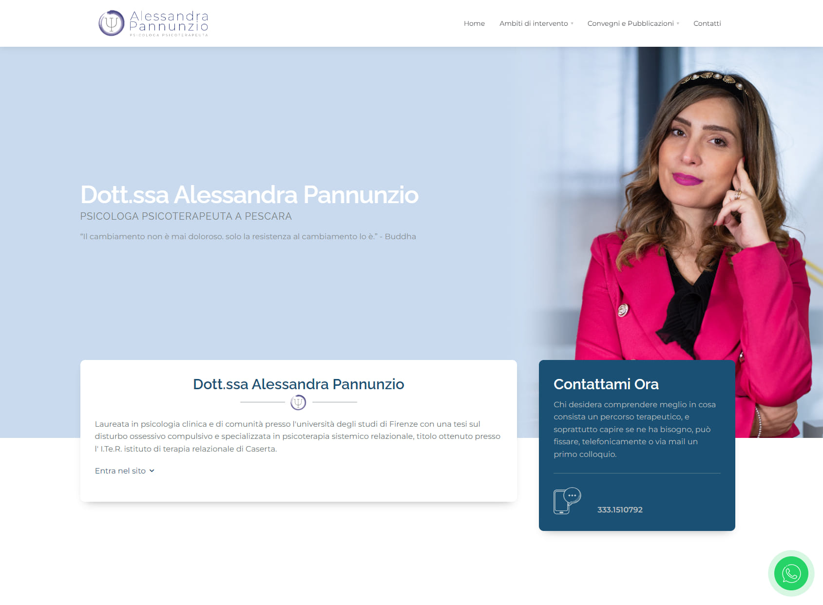 Dott.ssa Alessandra Pannunzio - Psicologo Pescara