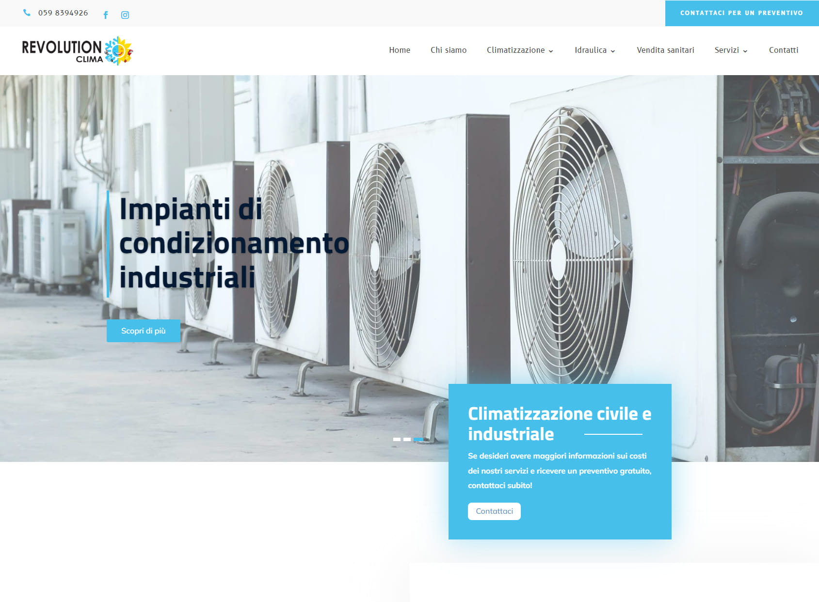 Revolution Clima Srl| Progettazione e installazione impianti di climatizzazione civile e industriale| Modena| Carpi